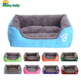 Mats 2022 Pet Large Dog Bed Warm House Soft Nest Baskets Waterproof Kennel for Cat Puppy Plus Size Beds s