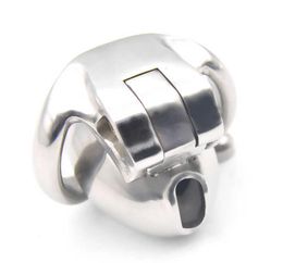 2021 Newest Stainless Steel Erotic Magic BDSM Bondage Lock Cage Device Gay Cock Ring Penis Sleeve Sex Toys For Men S08242686093