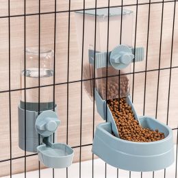 Feeding Automatic Pet Water Bottle For Puppy Cats Rabbit Food Container Dispenser Bowl Cats Dogs Drinking Fountain Cage Hanging Feeder