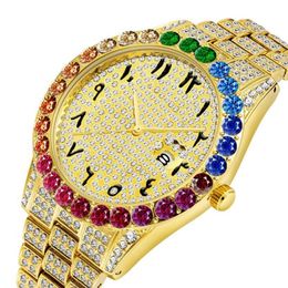 Wristwatches Luxury Diamond Gold Watch Men Relojes Para Mujer Women Bracelet Ladies Dress Designer Clock Anniversary Gift2495