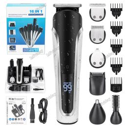 Trimmers 16 in 1 Hair Cutting Machine Beard Nose Hair Trimmer for Men Professional Barber Kit Clipper Face Body Shavers Electric Razor
