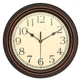 Wall Clocks Creative Wood Clock Living Room Luxury Vintage European Style Simple Original Unique Reloj De Pared Home Decor