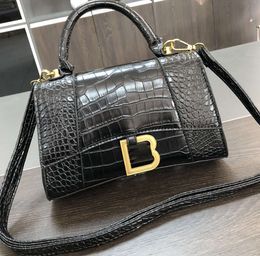 B Hour Glass Bag Designer Shoulder Bags Handle Chain Women Handbag Genuine Leather Crossbody Tote Luxury Ladies Crocodile Pattern CSDey5688