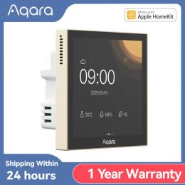 Control Original Aqara Smart S1 Scene Panel Switch Touch Screen HomeKit Voice/Light Control AI Switch Work with MiHome Mijia App Homekit