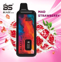 In Stock Smart Digital Display Screen Vapes Blaze 10000 Puffs 0% 2% 5% Nicotine Disposable Vape Pen 10K Puff Bar Vapers Pod E Cigarettes