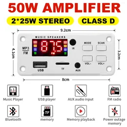 Amplifier MP3 Player Decoder Board 18V Bluetooth 5.0 50W Car FM Radio Module Support TF USB AUX