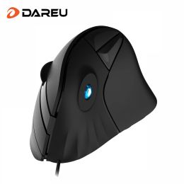 Mice DAREU Vertical Gaming Mouse 6400 DPI Ergonomic 1.8m Wired Mice Right Hand 6 Buttons Mouse for PC Laptop Computer