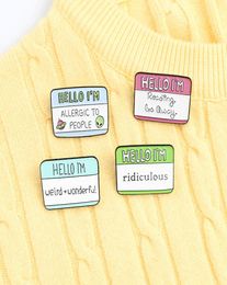 Funny Quote Enamel Brooches Humour Pins Bag Clothes Lapel Pin Label Badge Cartoon Jewellery Gift1164983