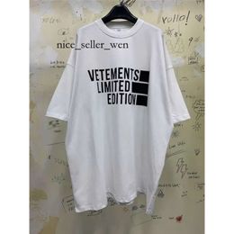 Oversized T Shirt Green VETEMENTS POLIZEI T-shirt Men Women Police Text Print Tee Back Embroidered Letter VTM Tops 567