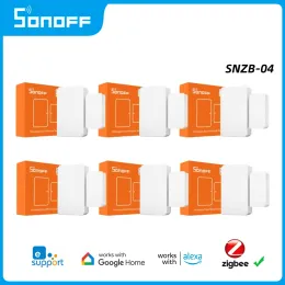 Control 110pcs SONOFF SNZB04 Zigbee Door Window Alarm Sensor For eWelink Smart Security ZBBridge Required Work With Alexa Google Home