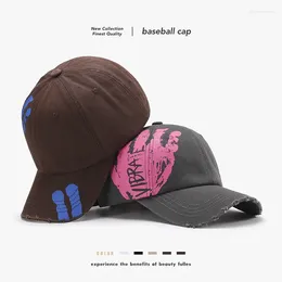 Ball Caps Fashion Graffiti Baseball Cap For Men Women Sports Hat Letter Doodle Washed Cotton Gorras Outdoor Sun Protection Dad