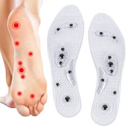 Tool Sdotter Unisex Magnetic Massage Insoles Foot Acupressure Shoe Pads Therapy Slimming Insoles for Weight Loss Transparent