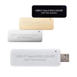 Boxs Retractable switch USB 3.0 to M.2 SATA SSD Enclosure USB3.0 to NGFF B key B+M Key adapter M2 mini Mobile Portable Box