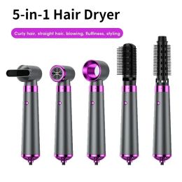 Dryers 5 in 1 Electric Hair Dryer Constant Temperature Hair Care Blow Dryer Curling Detachable Brush Kit Comb Hair Brush Hair Curler