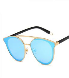 Brand designer Sunglasses Men Women High Quality Metal Frame UV400 Lenses Double Rim Mirror Fashion Glasses Eyewear with Case7833274