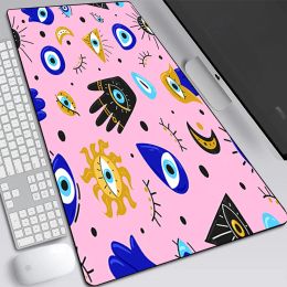 Pads Evil Eyes Large Gaming Mouse Pad Computer Laptop Mousepad Keyboard Pad Desk Mat PC Gamer Mouse Mat XXL Carpet Office Mausepad