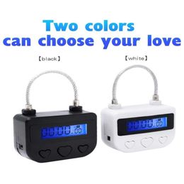 USB Rechargeable Time Lock For BDSM Hand s Mouth Gag Electronic Timer Bdsm Bondage Adult Games Sex Toys for Couples Y1912035261122