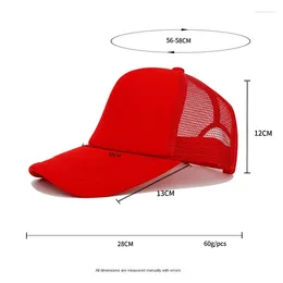 Ball Caps Solid Colour Cap Sunshade Mesh Snapback For Men Women Unisex Sport Hip Hop Breathable Sun Trucker Hats