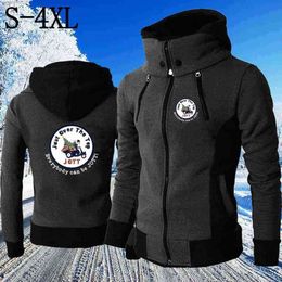 2024 Jott Printed High Neck Zipper Winter Man Jacket Thick Hoodied Mens Pullover Coat Desigh All-match Windproof Outwear