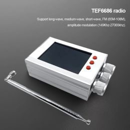 Radio TEF6686 Portable Digital Radio 2 Inch LCD Screen Shortwave Radio With Telescopic Antenna Aluminum Alloy for SW MW LW FM AM