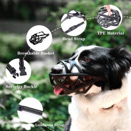 Muzzles 4 Sizes Dog Muzzles Anti Biting Pet Mouth Mask Small Medium Large Dogs Stop Barking Mouth Basket Chihuahua Puppy Supplies