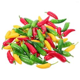 Decorative Flowers Wreaths Simation Chili Peppers Model Realistic Pepper Decor Artificial Red Home Decoration Drop Delivery Garden Fes Ot0To