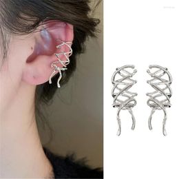 Backs Earrings Bowknot Ribbon Bow Shaped Ear Cuff No Piercing Rings For Daily Wear