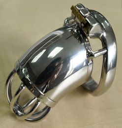 Stainless Steel Cage With arc-shaped Cock Ring Device Cocks Cages SM Sex Toys9519612