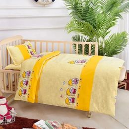 100% Cotton Baby Bedding Three Pieces Set Cartoon Crib Quilt Cover Mattress Cover Pillowcase Home Childrens Bedding Suit 240229