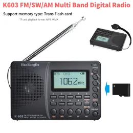 Speakers Portable Radio K603 FM/SW/AM Multi Band Digital Radio Stereo MP3 Player Speaker Radio LCD Display Bluetoothcompatible Recorder