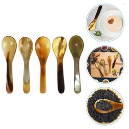 Spoons 5 Pcs Natural Horn Coffee Scoop Ice Cream (set 5) Small Dessert Appetiser