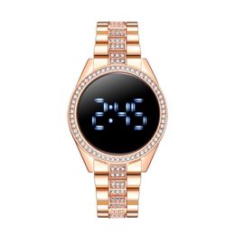 Women diamond touch LED watches fashion waterproof Trend woman couple watch Unique display The most special gift jam tangan peremp309M