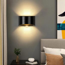 Wall Lamp Aluminium Modern Induction Indoor LED Sconce Interior Lights Up And Down Mount Light Living Room Bedroom