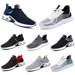 2024 Men Shoes Running Soft Sole Bule White Sports Lace-up Round Toe Big Size 39-45 GAI TR