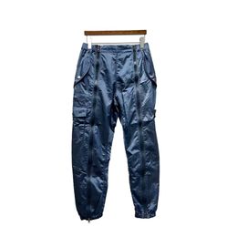 brand designers pants Stone metal nylon pocket embroidered badge casual trousers Topstoney thin reflective Casual pants Size M-2XL