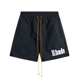 Rhude Shorts Designer Men Swim Summer Fashion Beach Pants Sportswear Letter Printing Street Wear Red Blue Black Purple Mens 1F66