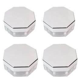 Bottles 4PCS Mini 10g Octagonal Loose Powder Boxes Portable Travel Empty Cosmetic Makeup Containers with Sifter Lids and Powder Puff