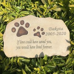 Gravestones All blanks can be Customise Pet Memorial Stones Outdoor or Indoor Memorial Paw Print Stones for Dogs or Cats JSYS