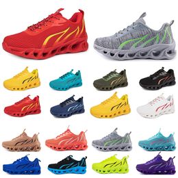 running shoes for mens womens black white red bule yellow Breathable comfortable mens trainers sports sneakers 33