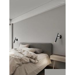 Wall Lamp Modern Minimalist Creative Adjustable Spotlight For Bedside Bedroom Mirror Light Corridor Sconce Indoor Fixture Drop Delive Dhqxe