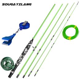 Combo Sougayilang 2.7m Fly Fishing Rod Combo Ultralight Fly Rods and 5/6 CNCmachined Aluminium Fly Fishing Reel Set Fishing Tackle