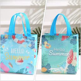 Storage Bags 8 Pcs Beach Shopping Bag Non-woven Gift Printing Grocery Hawaiian Handbag Fabric Tote