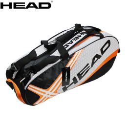 Bags HEAD Tennis Rackets Bag Large Capacity 69 Pieces Tennis Backpack Badminton Gymbag Squash Racquet Bag With Separated Shoes Bag