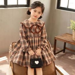 Girl Dresses Girls Dress Long-sleeved Fall Floral Children's Skirts Princess Spring And Bottoming Skirt Clothes