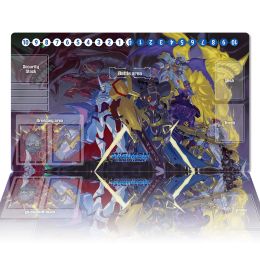 Pads Digimon Playmat Omnimon Magnamon Royal Knights DTCG CCG Mat Board Game Trading Card Game Mat Custom Mouse Pad Desk Pad Free Bag