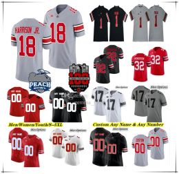 Ohio State Buckeyes OSU Football Jersey Marvin Jr Devin Brown 2024 Chip Trayanum Treveyon Henderson Cade Stover Emeka Egbuka Kyle Mccord College Harrison