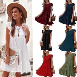 Dresses 2022 Summer Women Vest Dress Women's Pregnant Oneck Sleeveless Solid Sexy Dress Maternity Casual Loose Sundress Vestidos Wear