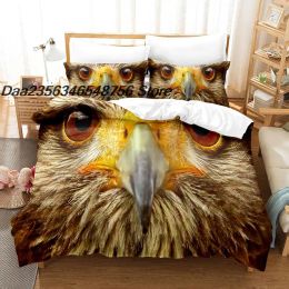 sets New Animal Eagle Bedding Set Single Twin Full Queen King Size Bed Set Aldult Kid Bedroom Duvetcover Sets Bird Bed Sheet Set