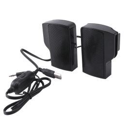 Speakers Clip On USB Speaker For Notebook Laptop PC Desktop Tablet Wired Stereo Speaker Line Controller Soundbar