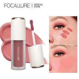 FOCALLURE Matte Liquid Blush Long Lasting Waterproof 9 Color Natural Velvet Contouring Cheek Pink Blusher Makeup Cosmetics 240228